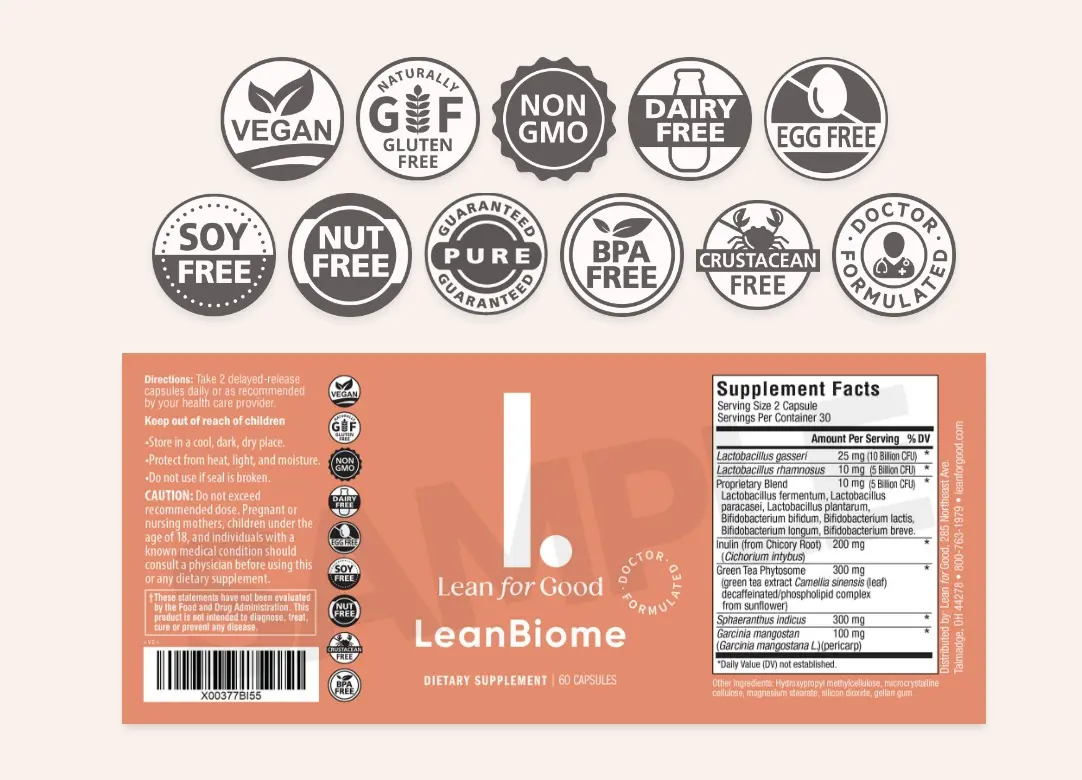 Leanbiome supplement facts